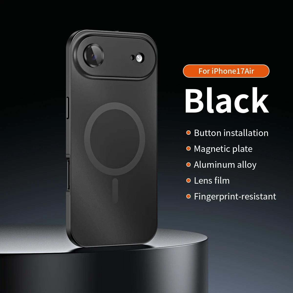 Premium iPhone Case Magnetic Aluminum Metal Frame — PC Backboard Hard Cover, MagSafe Wireless Charging Compatible, Shockproof Matte Anti-Fingerprint Design