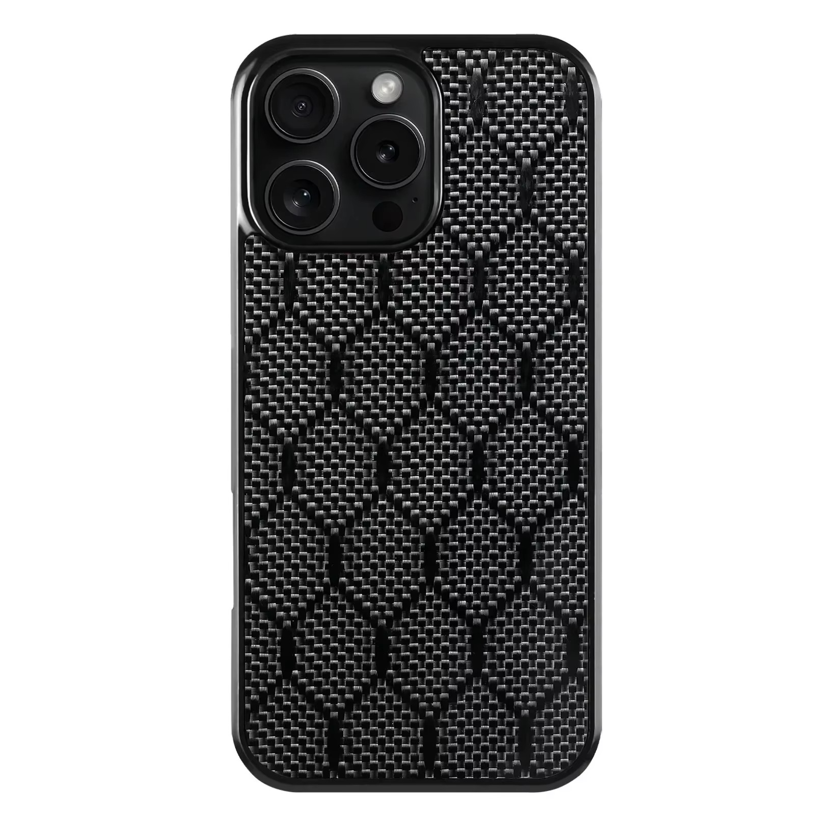 Rugged Magnetic Shockproof iPhone Case — Square Honeycomb Carbon Fiber Texture, Full Coverage Anti-Fingerprint Dustproof Matte Protective Cover