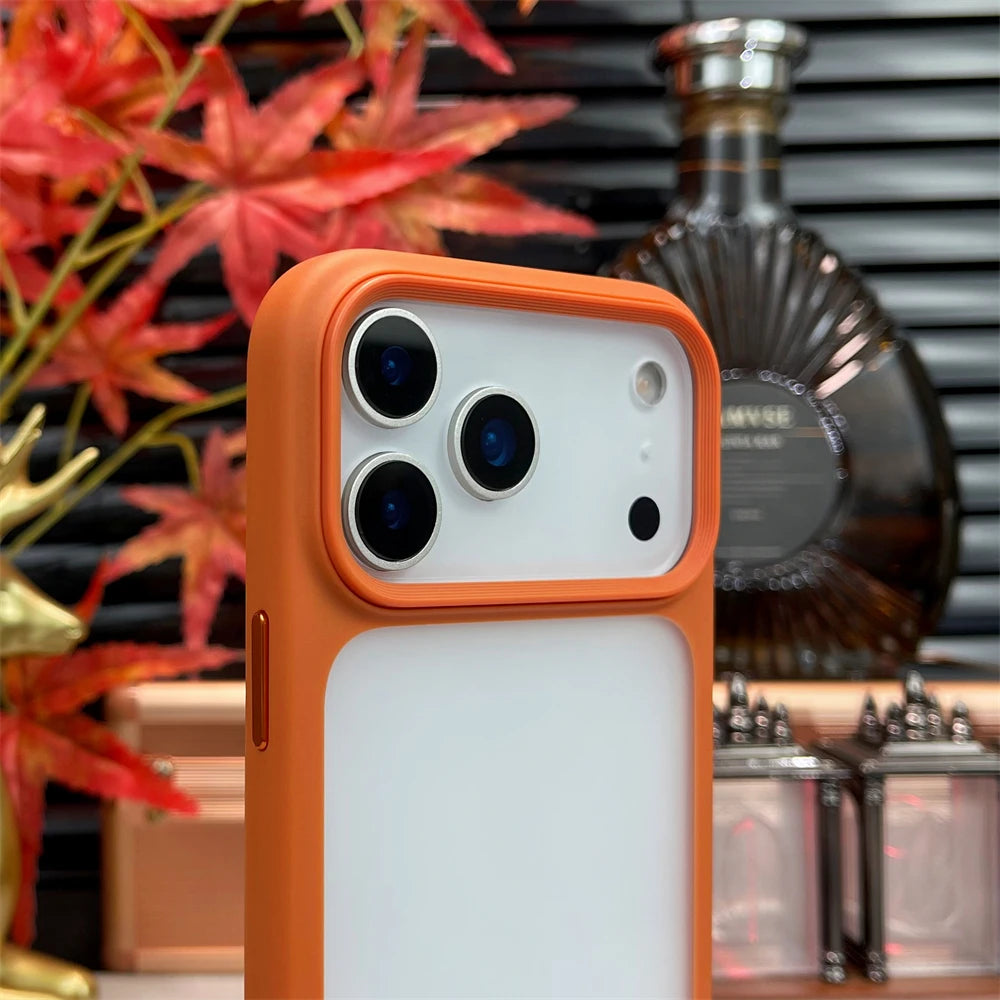 Rugged Magnetic iPhone Case Shockproof Camera Protection — Matte Hybrid Armor Cover with Active Touch Buttons, Anti-Fingerprint Hard Shell