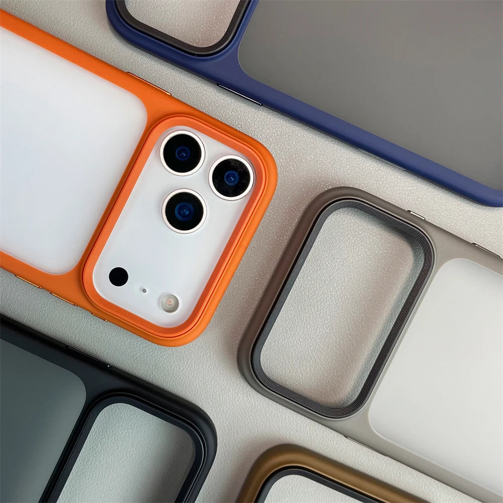 Rugged Magnetic iPhone Case Shockproof Camera Protection — Matte Hybrid Armor Cover with Active Touch Buttons, Anti-Fingerprint Hard Shell