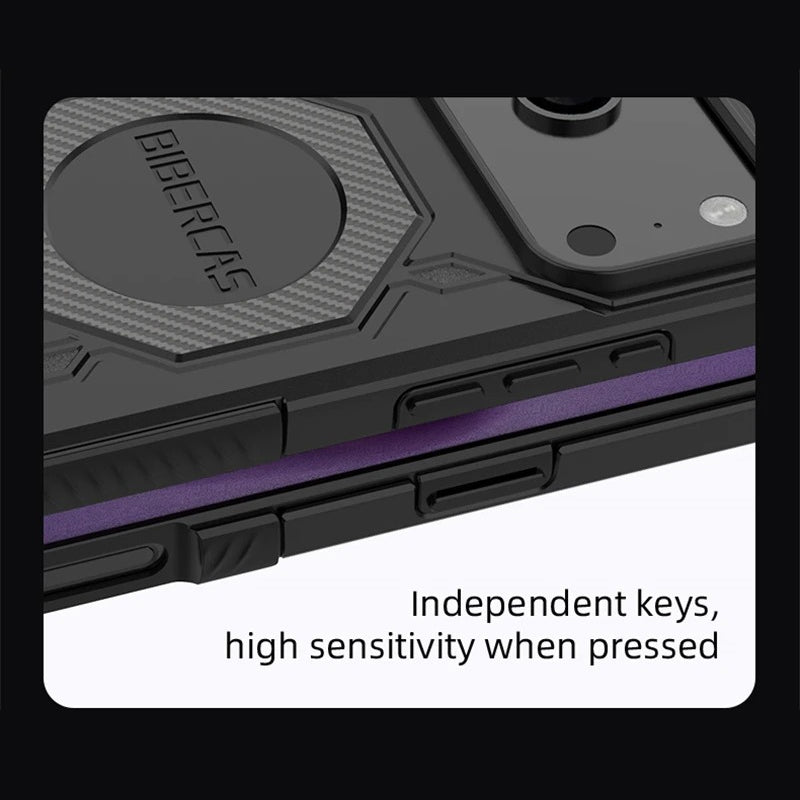 Rugged Magnetic iPhone Case Shockproof Heavy Duty Protection — Hard PC Dual Layer Armor Cover, Kickstand Support, Anti-Fingerprint, Dustproof, Non-Slip