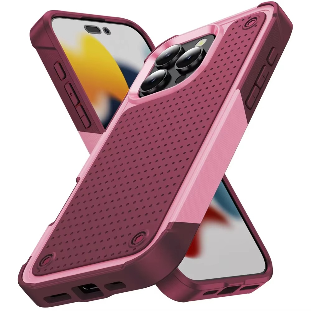 Rugged Shockproof iPhone Case — Military Grade Armor Bumper Cover with Heavy-Duty Protection, Anti-Fingerprint Matte Grip, Scratch & Drop Resistant