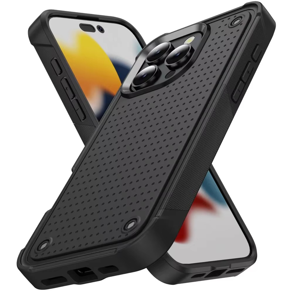 Rugged Shockproof iPhone Case — Military Grade Armor Bumper Cover with Heavy-Duty Protection, Anti-Fingerprint Matte Grip, Scratch & Drop Resistant