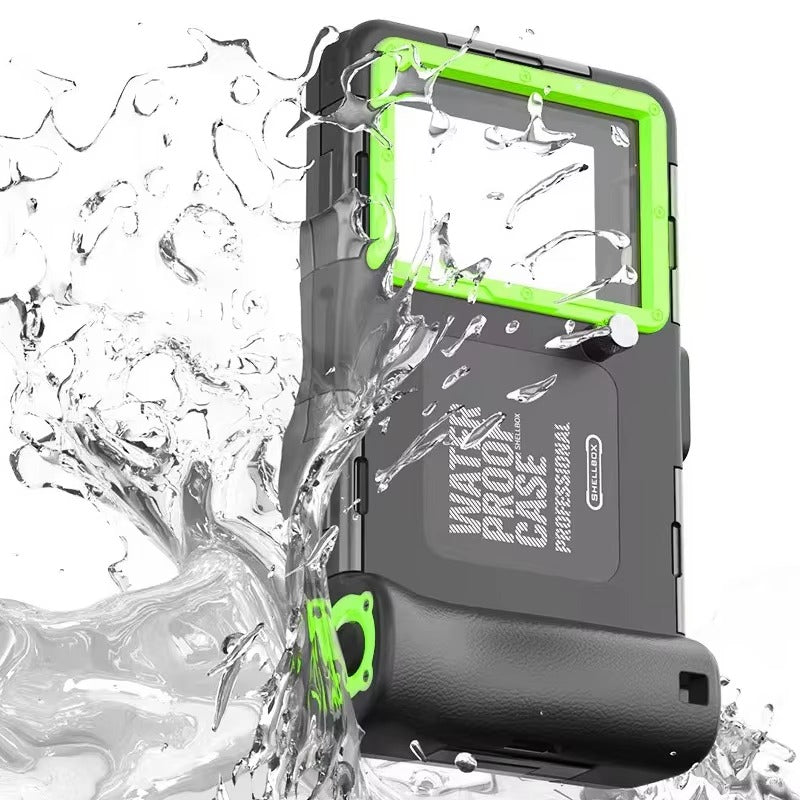Rugged Waterproof Phone Case with Holster — 15m Diving & 50ft Swimming Protection, Premium Full Housing with Lanyard for iPhone & Samsung 6.8" Devices