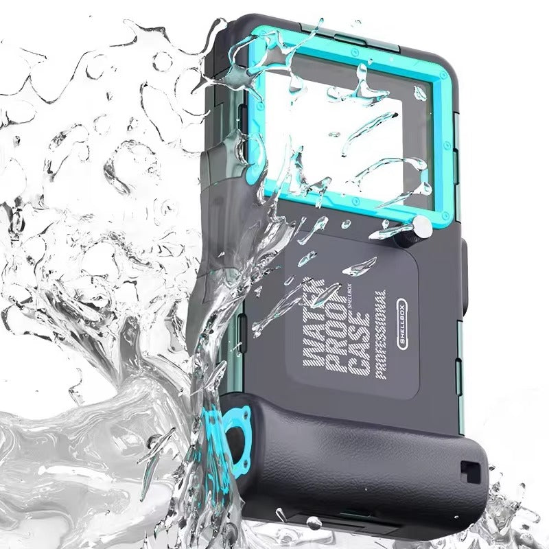 Rugged Waterproof Phone Case with Holster — 15m Diving & 50ft Swimming Protection, Premium Full Housing with Lanyard for iPhone & Samsung 6.8" Devices