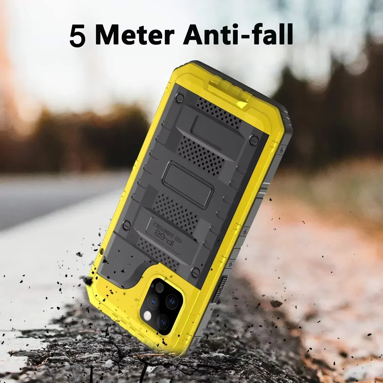 Rugged iPhone Case IP68 Waterproof Armor Cover — 360° Full Body Protection, Heavy Duty Aluminum Metal Frame, Shockproof Dustproof Scratch-Resistant Design