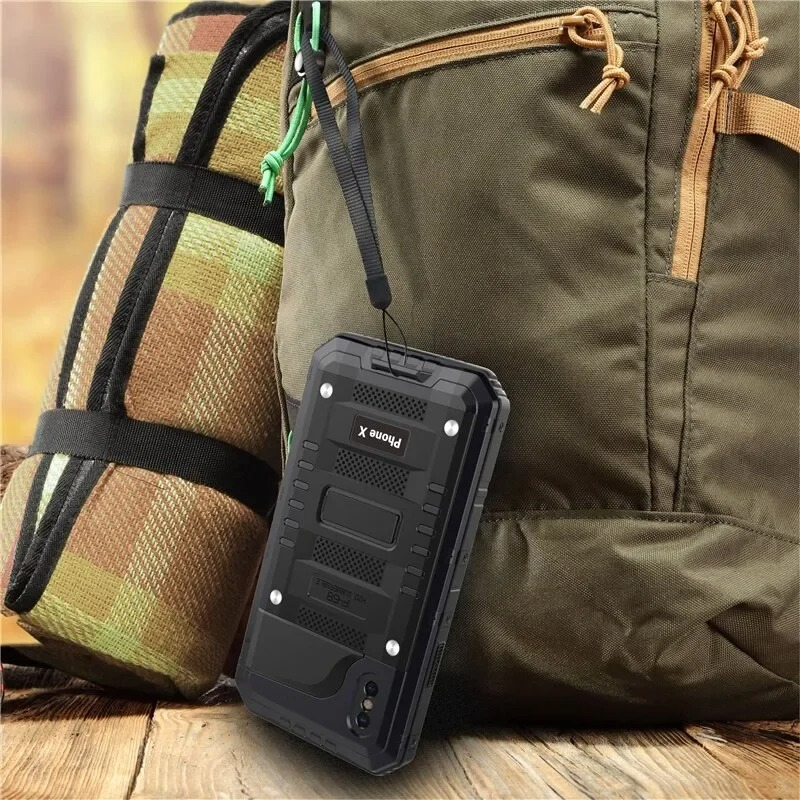 Rugged iPhone Case IP68 Waterproof Armor Cover — 360° Full Body Protection, Heavy Duty Aluminum Metal Frame, Shockproof Dustproof Scratch-Resistant Design