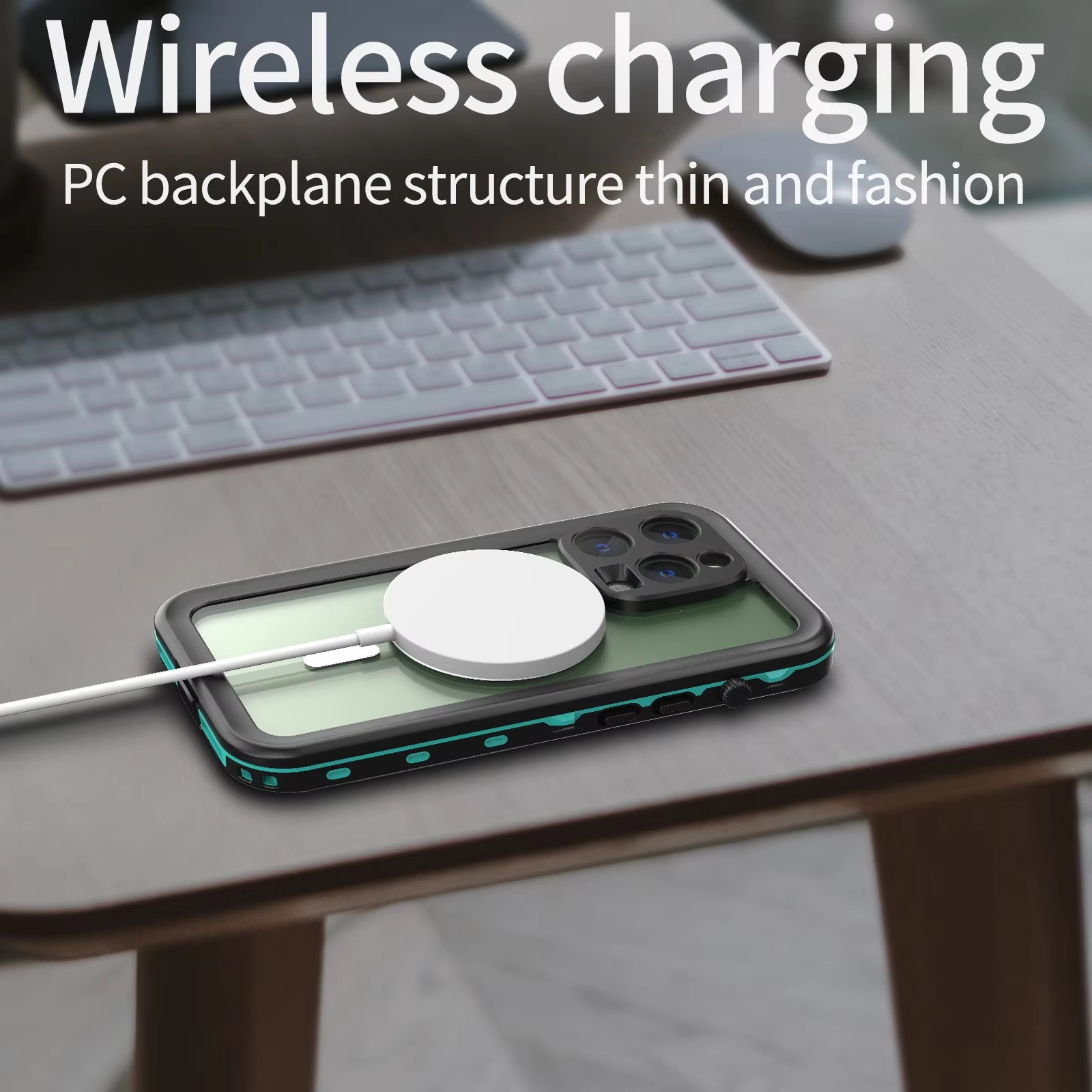 Rugged iPhone Case IP68 Waterproof MagSafe Cover — Full Body Protective Design for Diving and Swimming, Magnetic Shockproof Anti-Fingerprint Scratch-Resistant Finish