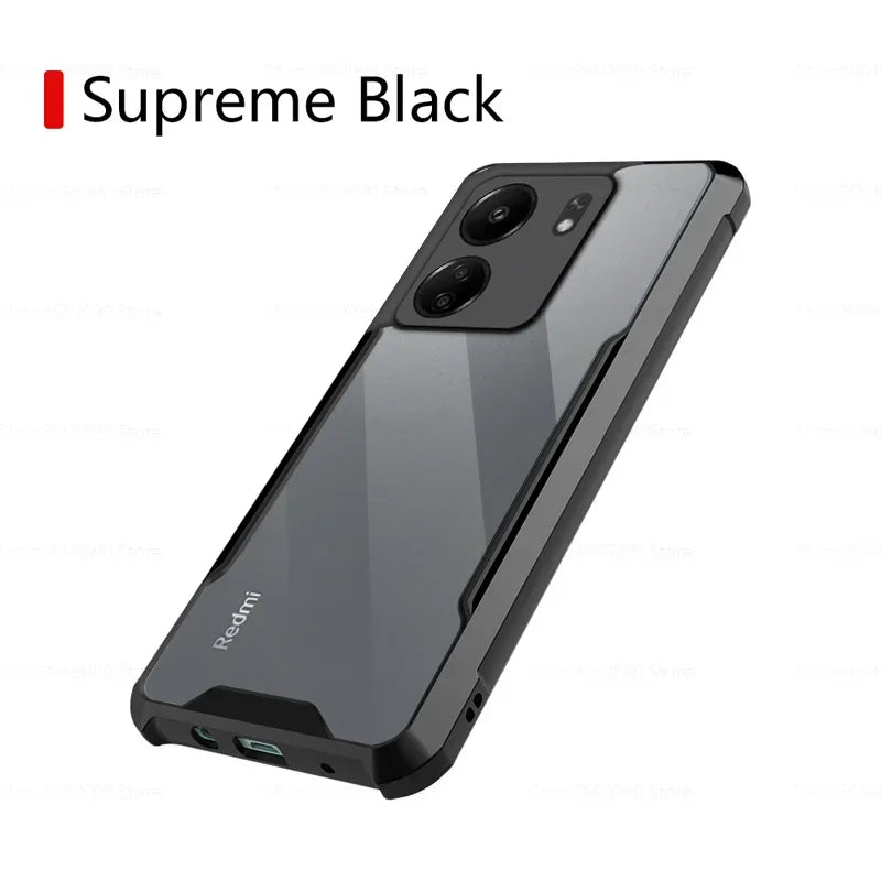 Shockproof Magnetic Clear iPhone Case — Acrylic + TPU Hybrid Back Cover with Anti-Fingerprint Grip and Camera Protection