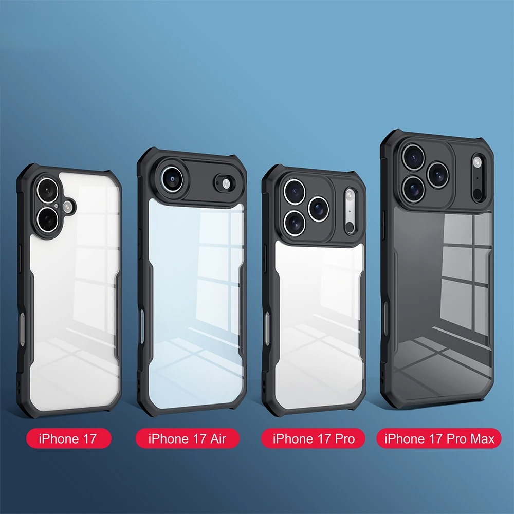 Shockproof Magnetic Clear iPhone Case — Acrylic + TPU Hybrid Back Cover with Anti-Fingerprint Grip and Camera Protection