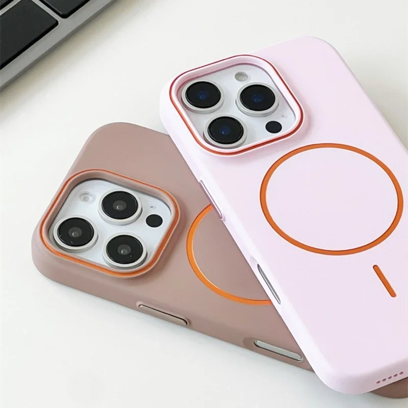 Ultra-Thin iPhone MagSafe Case — Matte Hard PC Cover with Hit Color Lens Design, Magnetic Wireless Charging Compatible, Slim Shockproof Protective Finish