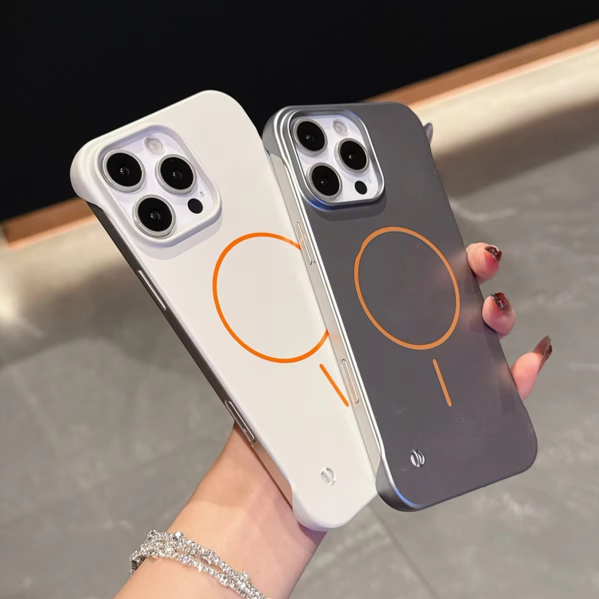 Ultra-Thin iPhone MagSafe Case — Matte Hard PC Cover with Hit Color Lens Design, Magnetic Wireless Charging Compatible, Slim Shockproof Protective Finish