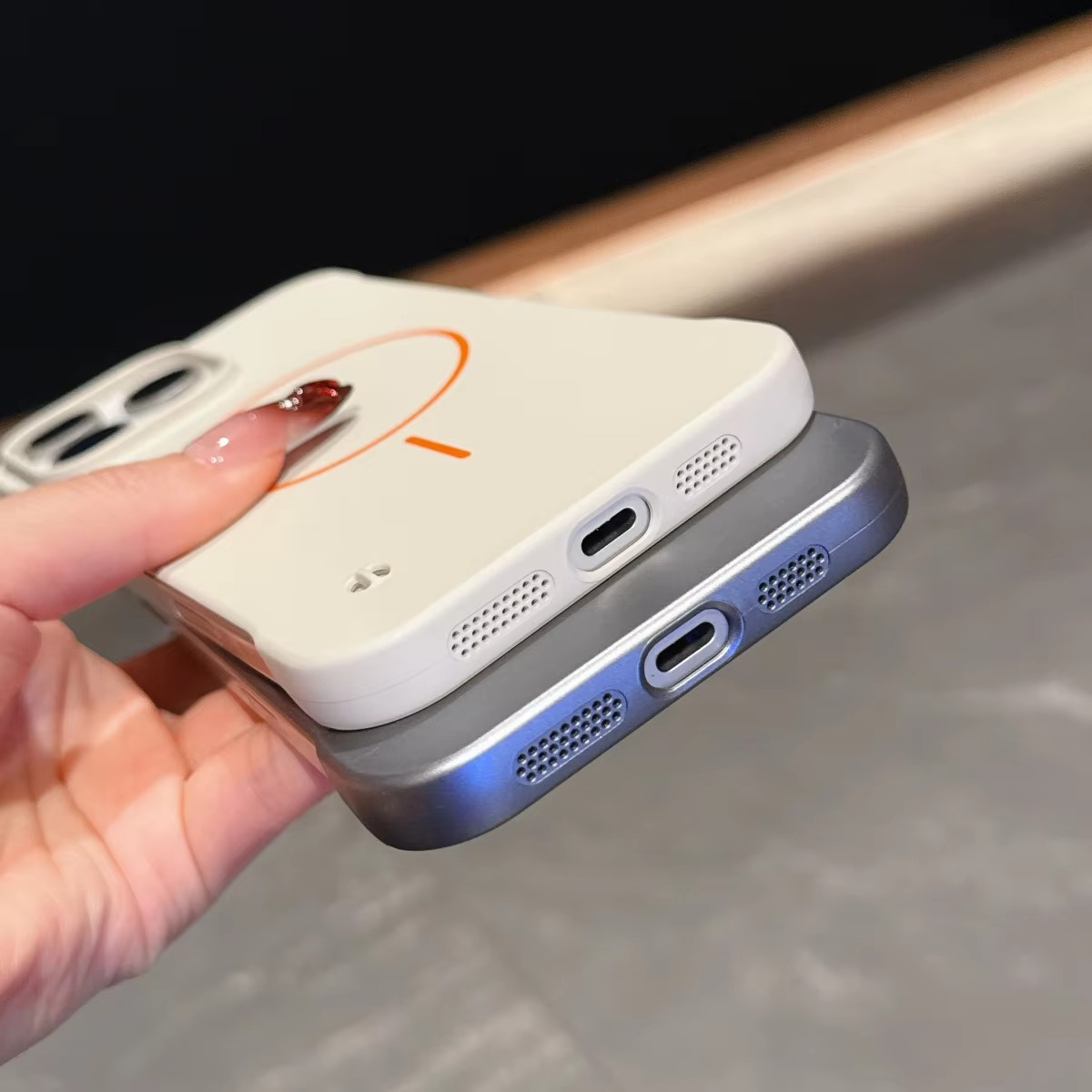 Ultra-Thin iPhone MagSafe Case — Matte Hard PC Cover with Hit Color Lens Design, Magnetic Wireless Charging Compatible, Slim Shockproof Protective Finish