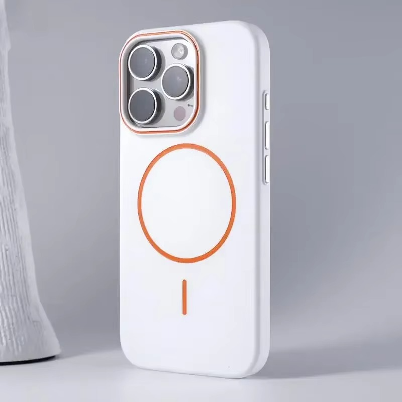 Ultra-Thin iPhone MagSafe Case — Matte Hard PC Cover with Hit Color Lens Design, Magnetic Wireless Charging Compatible, Slim Shockproof Protective Finish