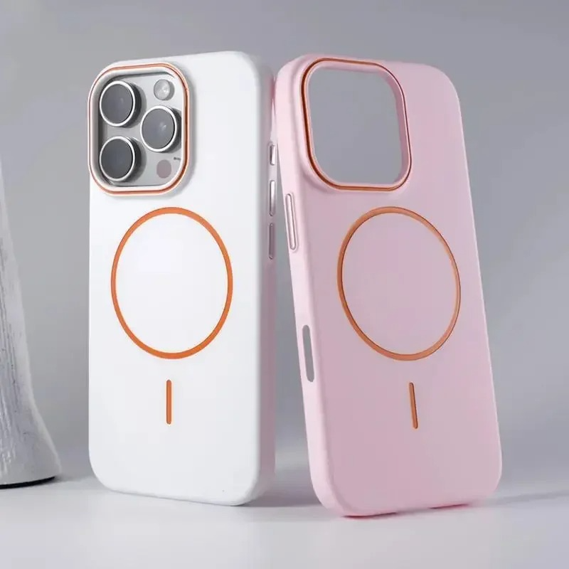 Ultra-Thin iPhone MagSafe Case — Matte Hard PC Cover with Hit Color Lens Design, Magnetic Wireless Charging Compatible, Slim Shockproof Protective Finish