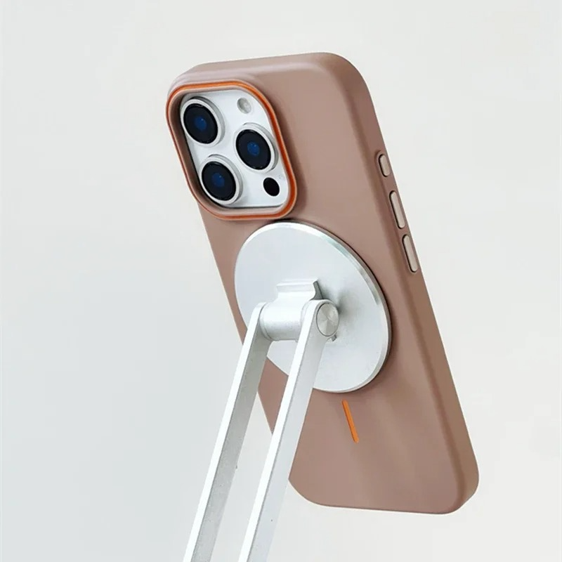 Ultra-Thin iPhone MagSafe Case — Matte Hard PC Cover with Hit Color Lens Design, Magnetic Wireless Charging Compatible, Slim Shockproof Protective Finish