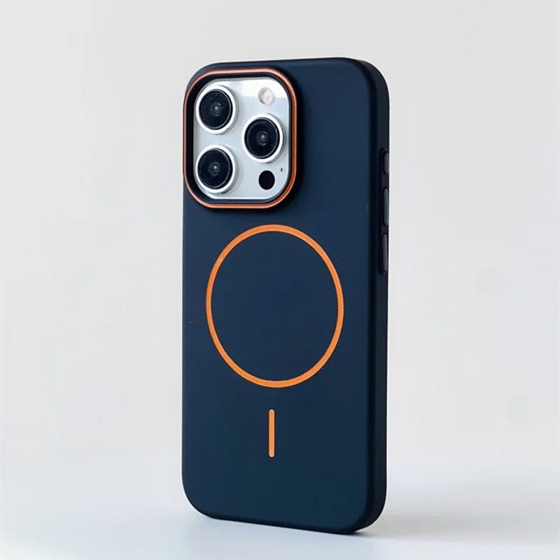 Ultra-Thin iPhone MagSafe Case — Matte Hard PC Cover with Hit Color Lens Design, Magnetic Wireless Charging Compatible, Slim Shockproof Protective Finish