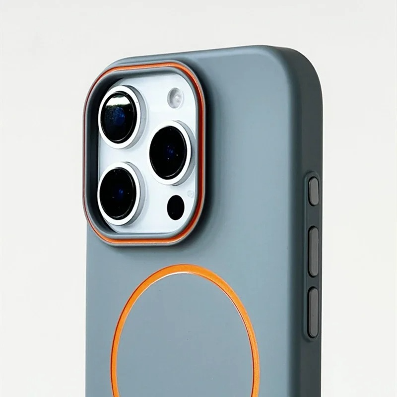 Ultra-Thin iPhone MagSafe Case — Matte Hard PC Cover with Hit Color Lens Design, Magnetic Wireless Charging Compatible, Slim Shockproof Protective Finish