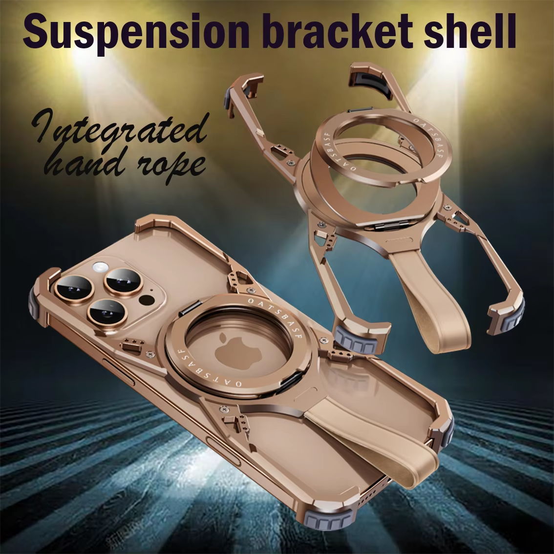 Luxury iPhone Case MagSafe Compatible Metal Frame — 360° Magnetic Aluminum Alloy Cover with Bracket Stand, Frameless Shockproof Anti-Fingerprint Protection