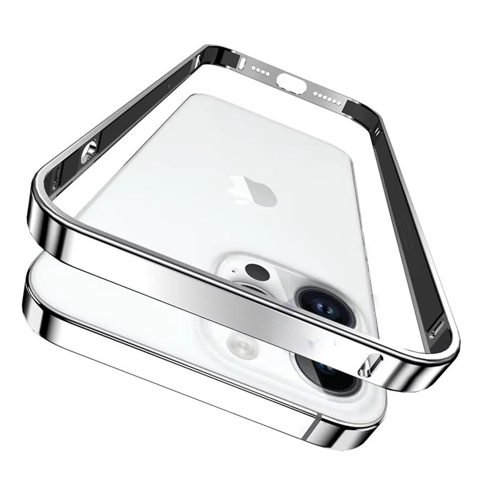 Luxury iPhone Bumper Case Thin Aluminum Alloy Frame — Lightweight Metal Protective Cover, Slim Anti-Fingerprint Design, Durable Back Accessories