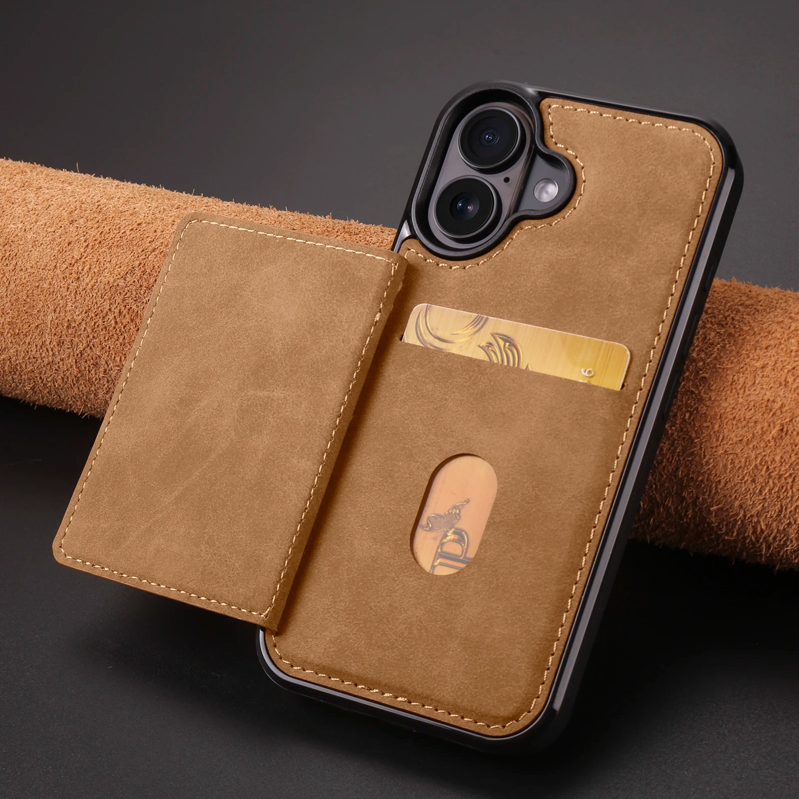 Business Flip Leather Phone Case — Magnetic Wallet Card Holder, Anti-Fingerprint, Anti-Scratch, Dustproof, Non-Slip Full Coverage Cover