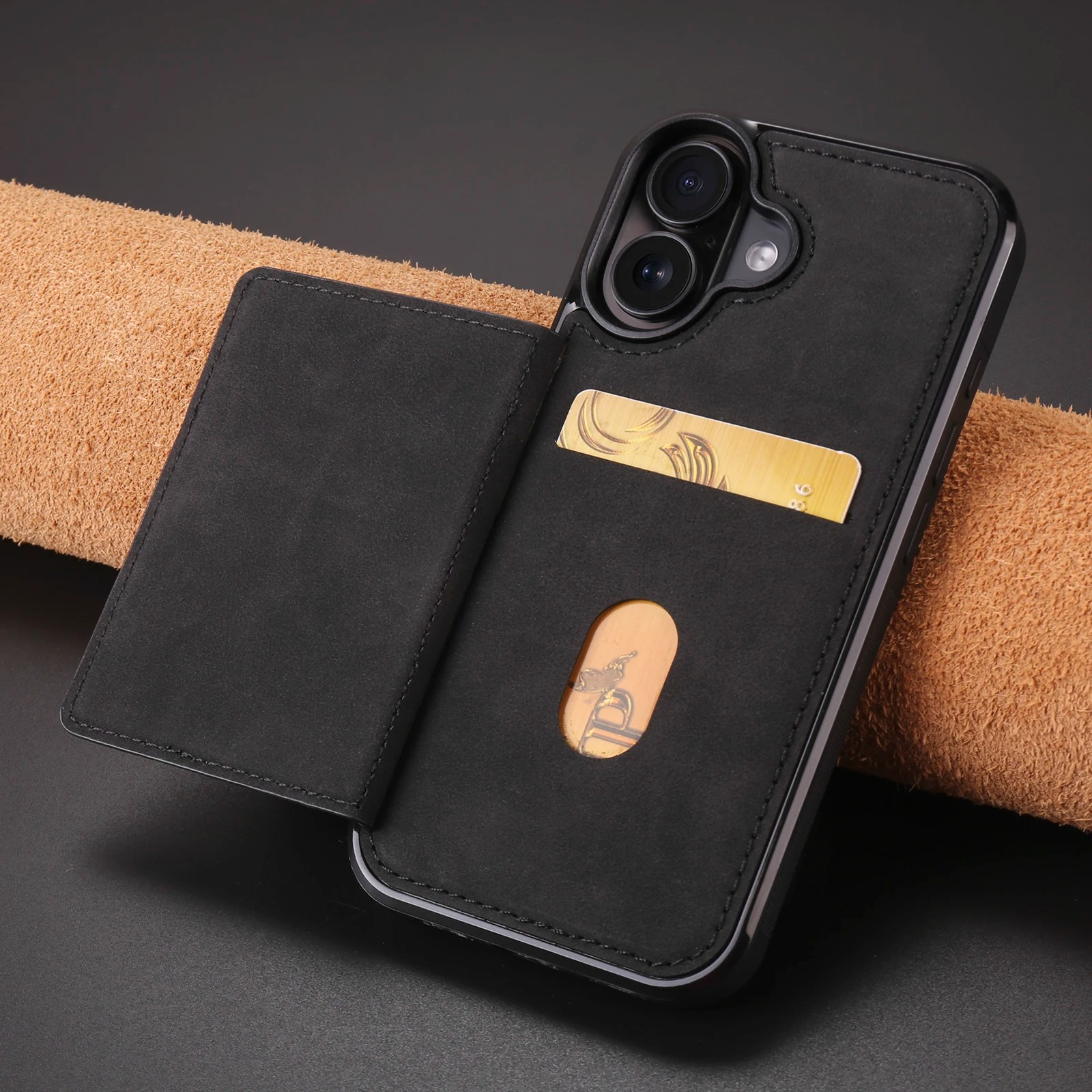 Business Flip Leather Phone Case — Magnetic Wallet Card Holder, Anti-Fingerprint, Anti-Scratch, Dustproof, Non-Slip Full Coverage Cover