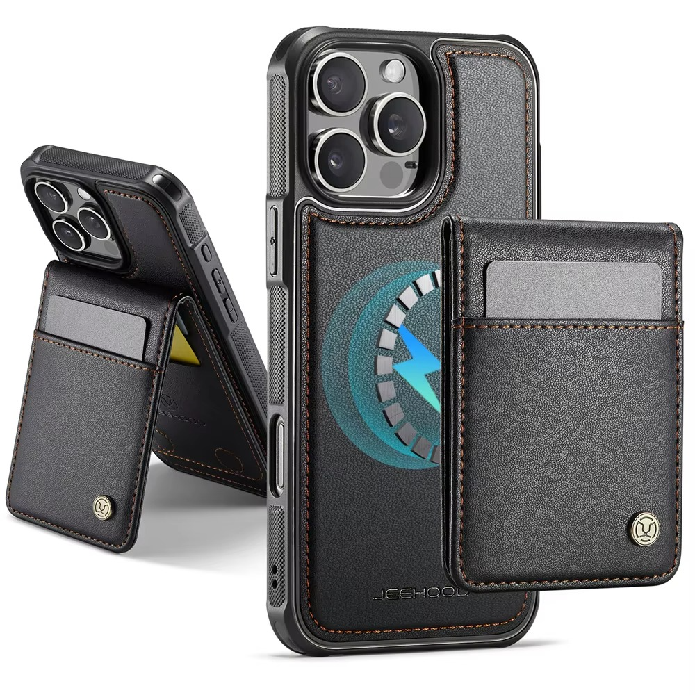 Luxury 2-in-1 Detachable Magnetic iPhone Case — PU Leather Wallet Cover with Card Slot, Shockproof, Anti-Fingerprint, Anti-Scratch, Kickstand, Storage Compartment