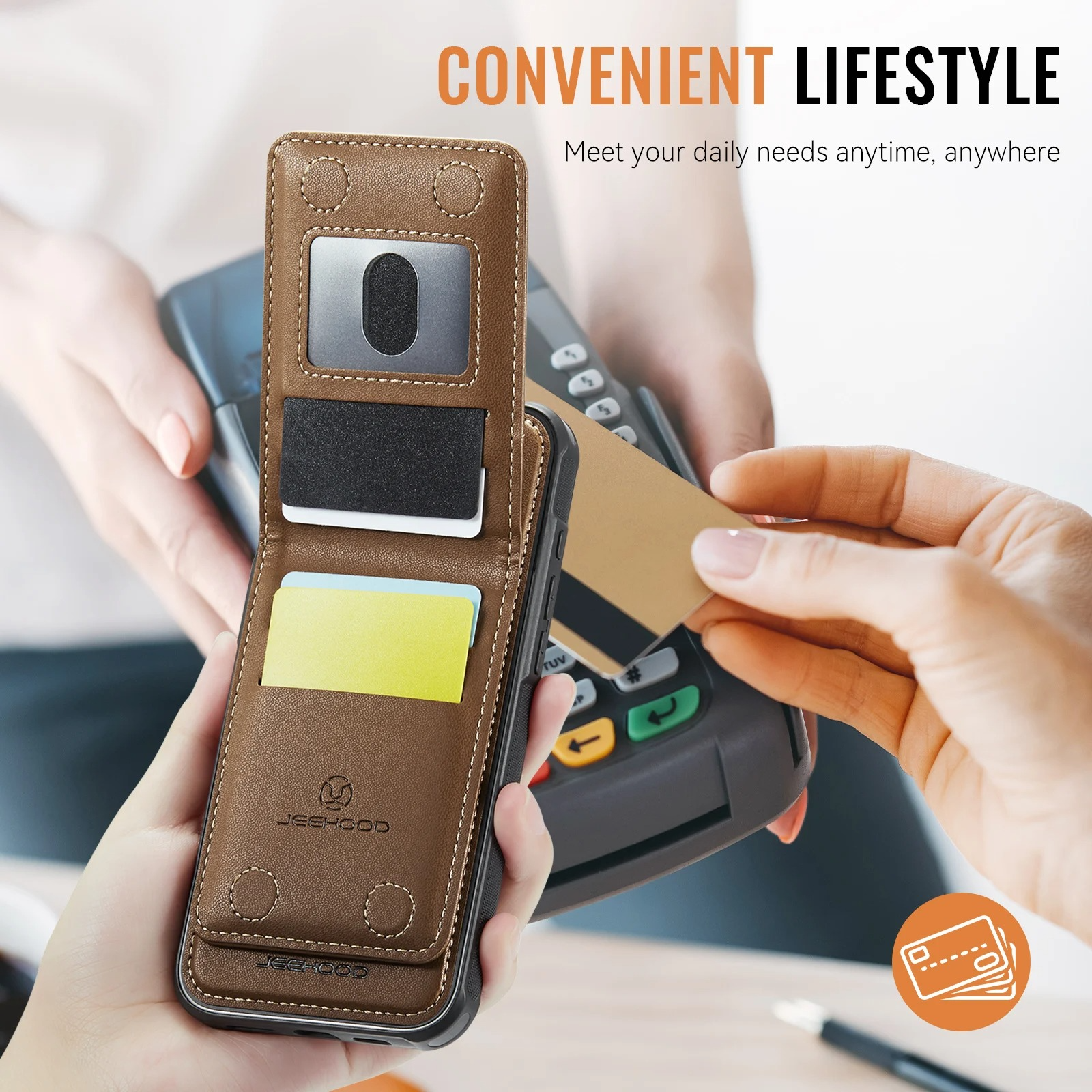 Luxury 2-in-1 Detachable Magnetic iPhone Case — PU Leather Wallet Cover with Card Slot, Shockproof, Anti-Fingerprint, Anti-Scratch, Kickstand, Storage Compartment