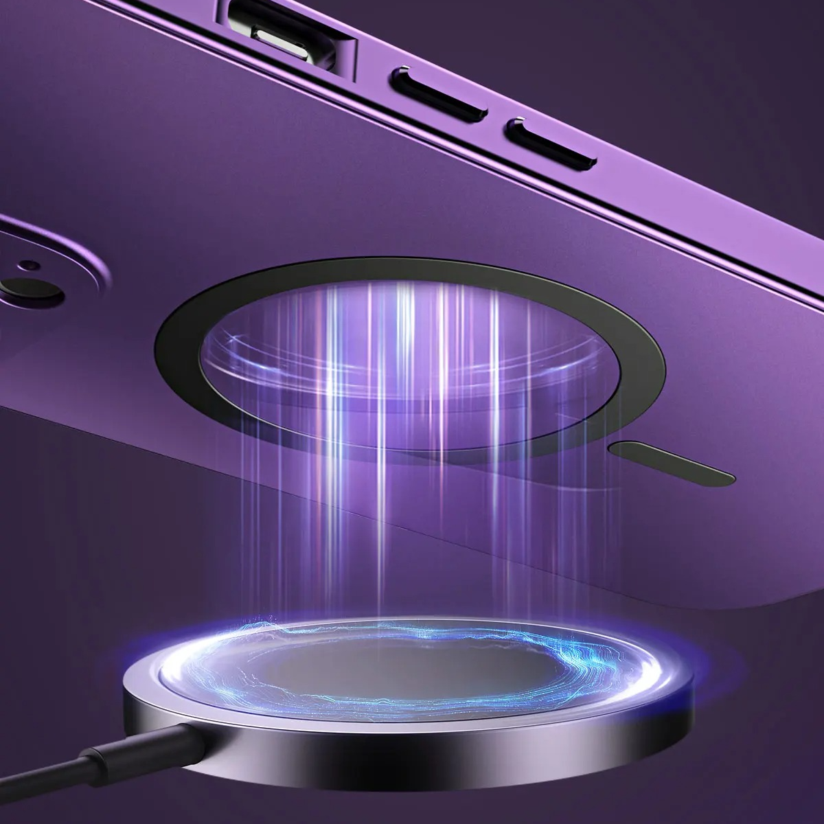 Luxury Aluminum Alloy Magnetic iPhone Case — Magsafe Wireless Charging, Full Coverage Shockproof Cover with Glass Lens, Matte Anti-Glare Finish