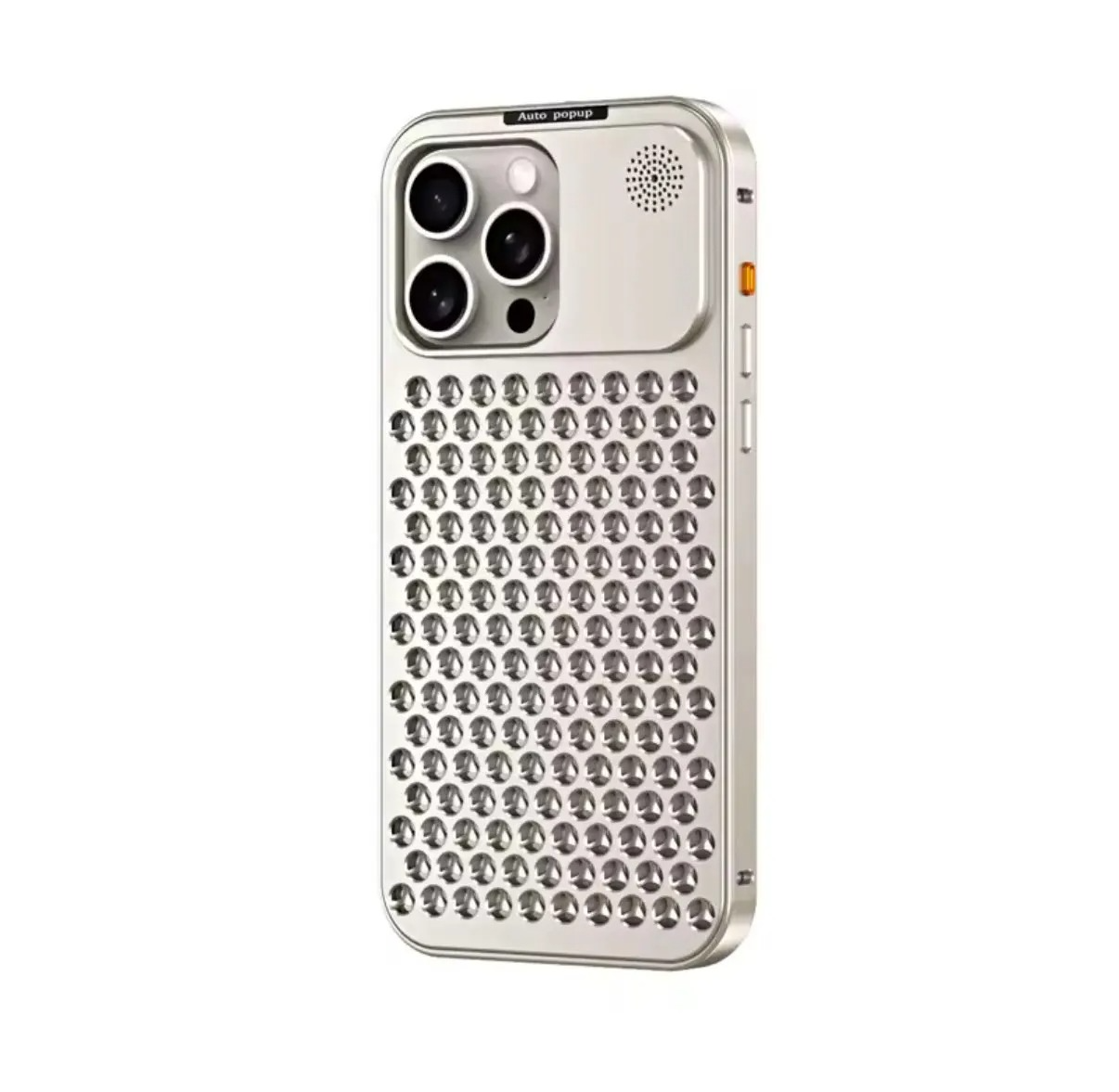 Luxury Aluminum Alloy iPhone Case — Full Coverage Shockproof Cooling Design with Aromatherapy Diffuser, Matte Anti-Fingerprint Finish, Non-Slip