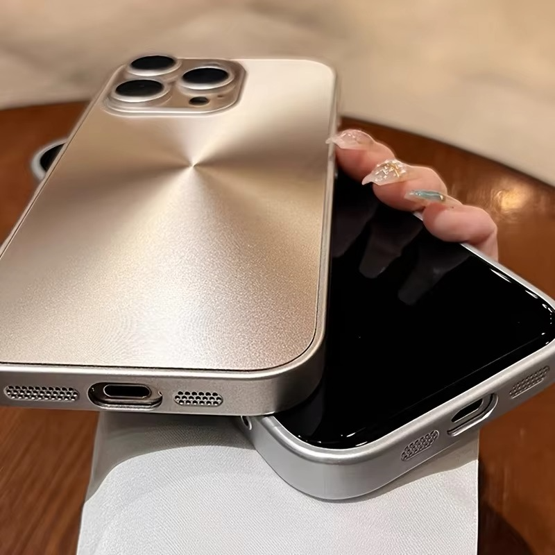 Luxury Aurora Laser iPhone Case — Matte Shockproof Armor Cover, Anti-Fingerprint, Anti-Scratch, Dustproof, Soft Bumper, Reflective Finish