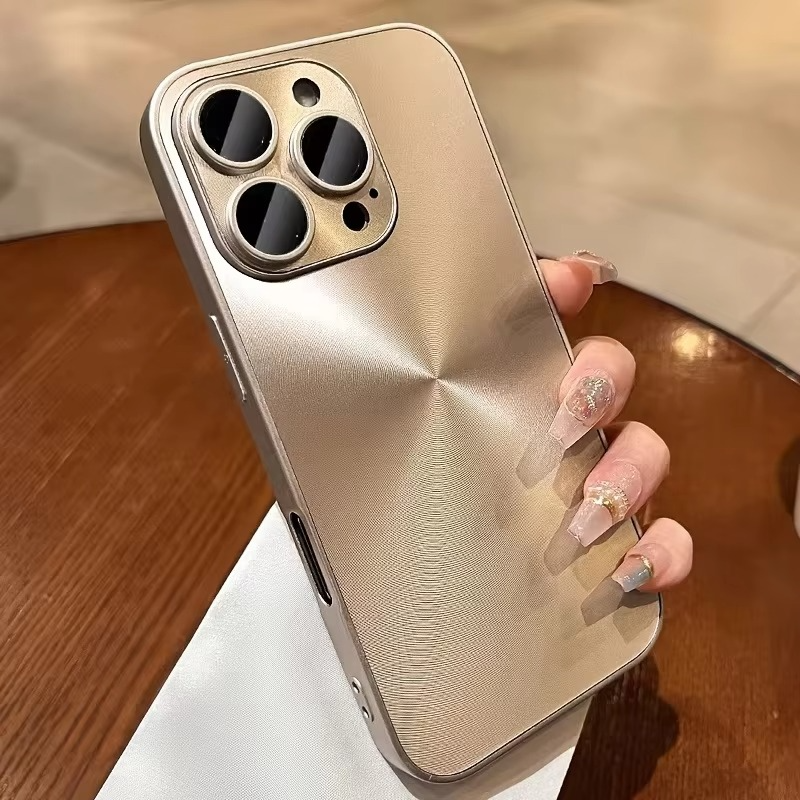 Luxury Aurora Laser iPhone Case — Matte Shockproof Armor Cover, Anti-Fingerprint, Anti-Scratch, Dustproof, Soft Bumper, Reflective Finish