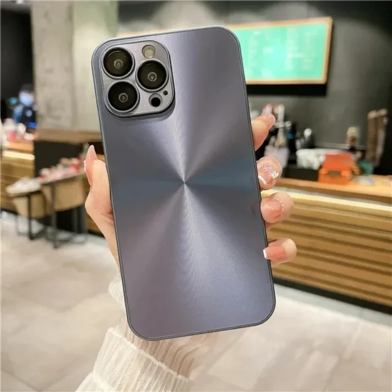 Luxury Aurora Laser iPhone Case — Matte Shockproof Armor Cover, Anti-Fingerprint, Anti-Scratch, Dustproof, Soft Bumper, Reflective Finish