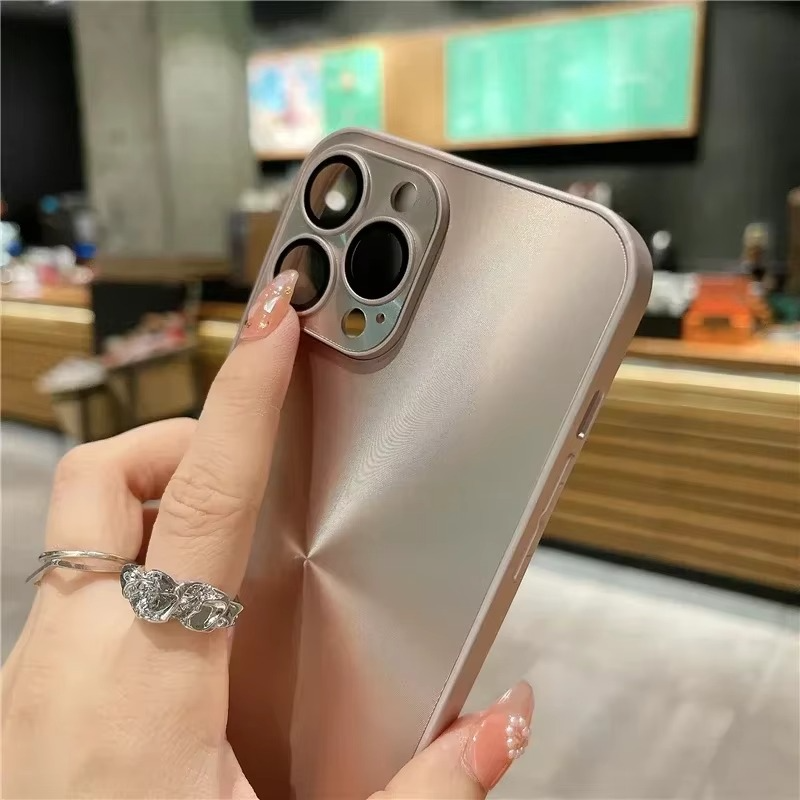 Luxury Aurora Laser iPhone Case — Matte Shockproof Armor Cover, Anti-Fingerprint, Anti-Scratch, Dustproof, Soft Bumper, Reflective Finish