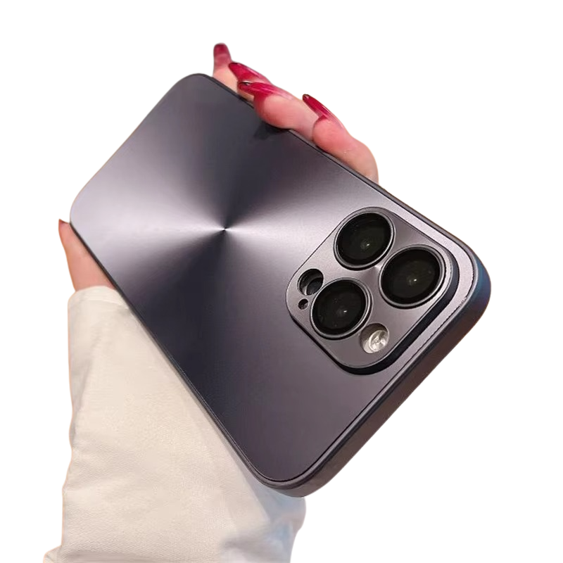 Luxury Aurora Laser iPhone Case — Matte Shockproof Armor Cover, Anti-Fingerprint, Anti-Scratch, Dustproof, Soft Bumper, Reflective Finish