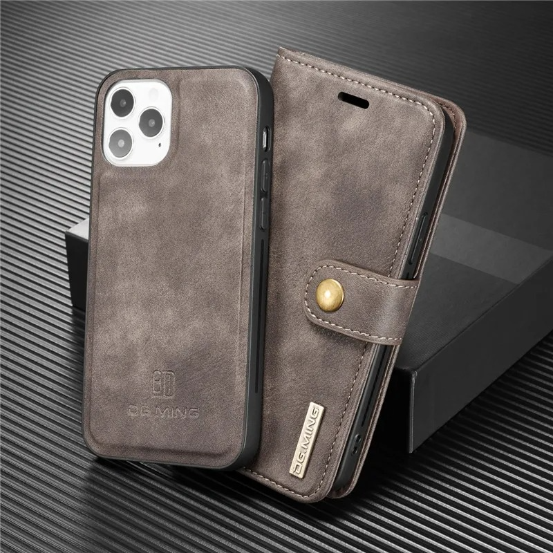 Luxury Detachable Magnetic Leather iPhone Wallet Case — Dual Layer, Shockproof, Anti-Fingerprint, Heavy Duty, Matte Finish, With Card Holder & Holder Slot