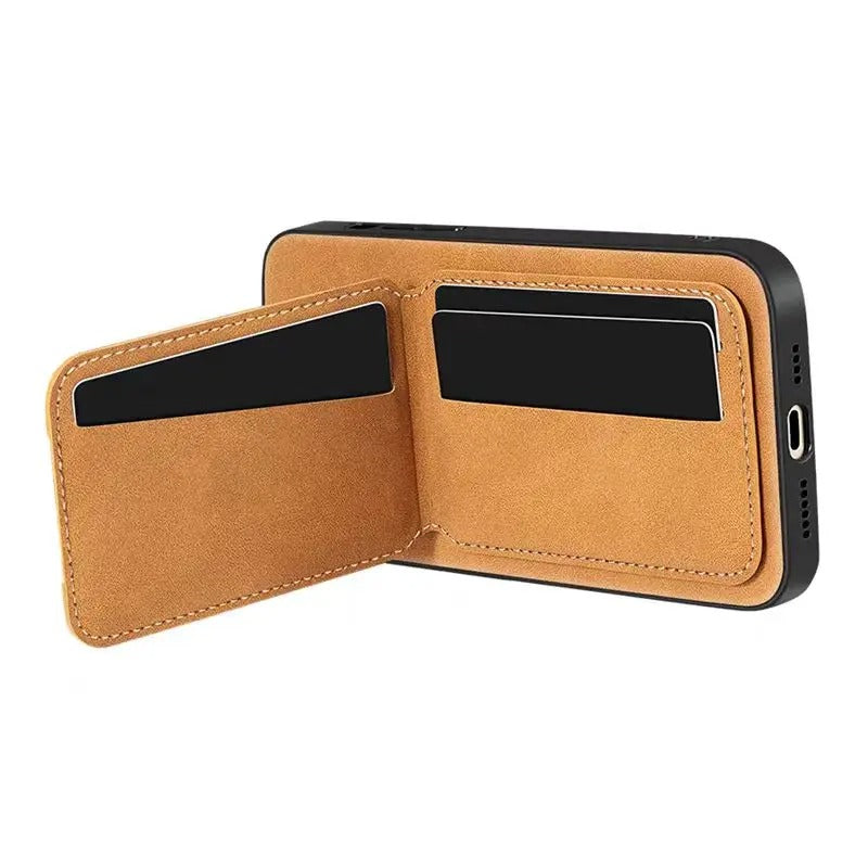 Luxury Faux Leather Wallet Phone Case — Stylish Shockproof Holder Cover, Anti-Scratch, Durable Full Protection, Soft Touch Finish