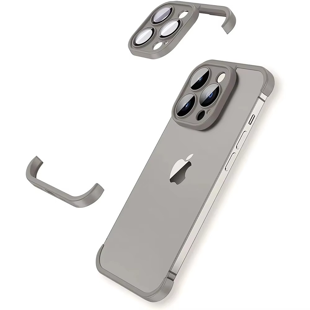 Luxury Frameless Silicone iPhone Case — Bumper Cover with Lens Protection, Shockproof, Anti-Fingerprint, Dustproof, Lightweight Full Corner Protection