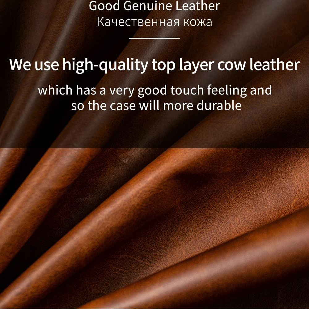 Luxury Genuine Leather iPhone Case — Half-Wrapped Anti-Scratch Dustproof Cover, Vintage Retro Business Style, Lightweight Non-Slip Design