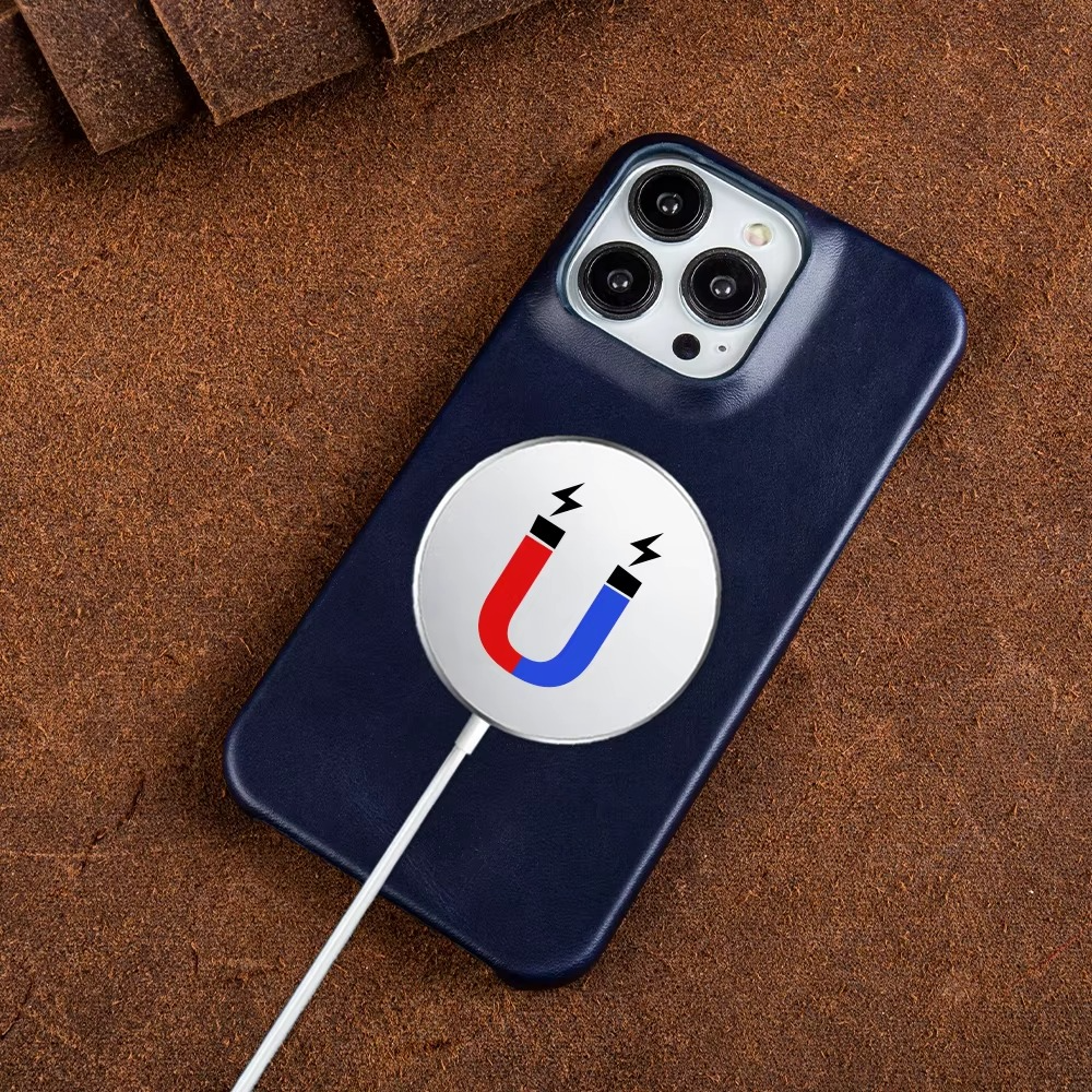 Luxury Genuine Leather iPhone Case — Half-Wrapped Anti-Scratch Dustproof Cover, Vintage Retro Business Style, Lightweight Non-Slip Design