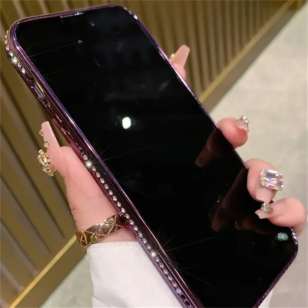Luxury Glitter iPhone Case — Transparent Magnetic Bumper Cover with Anti-Fingerprint, Anti-Scratch, Dustproof, Non-Slip Design