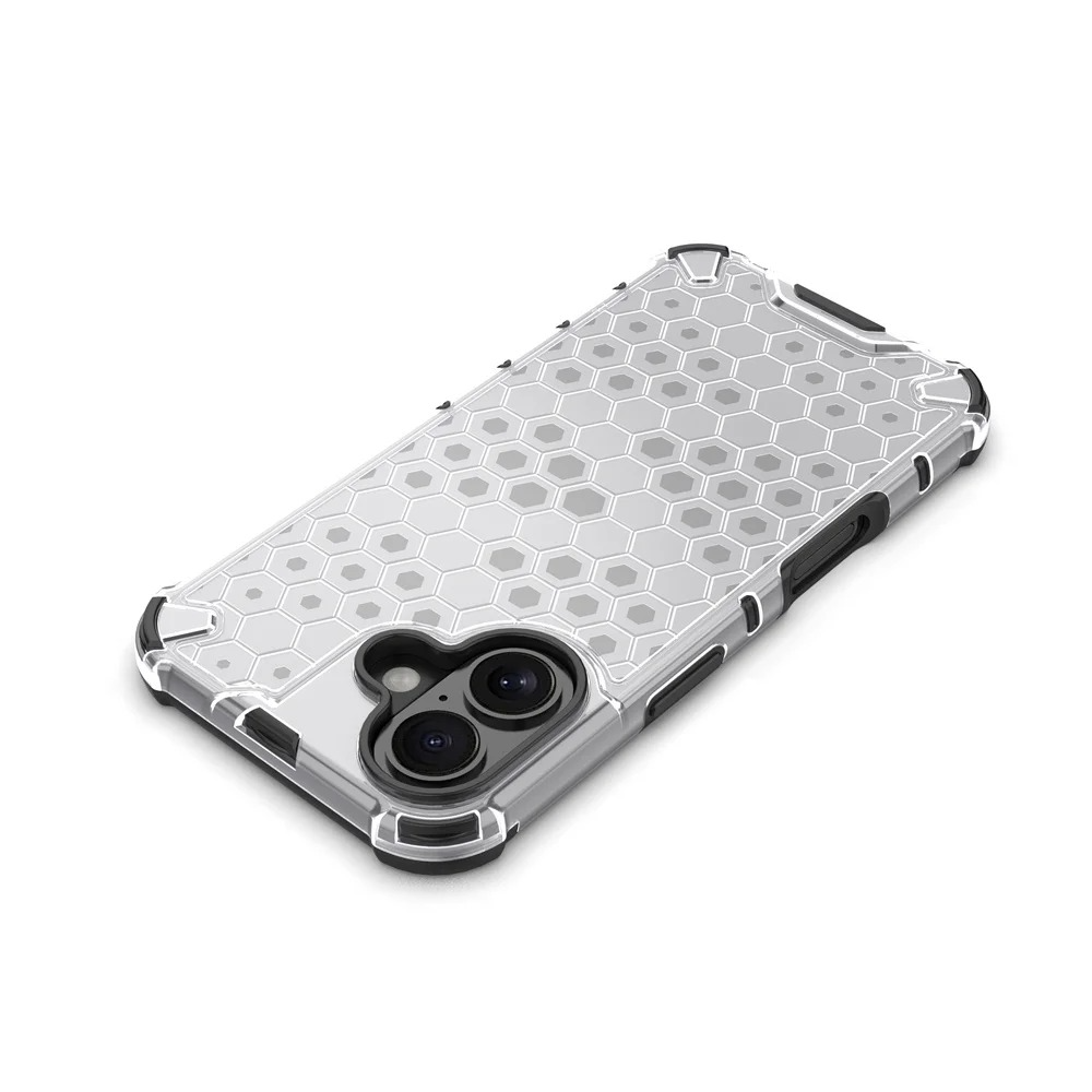 Luxury Honeycomb Armor iPhone Case — Shockproof Military Hybrid Bumper Cover, Anti-Fingerprint, Dustproof, Matte Finish, Hard PC Protection