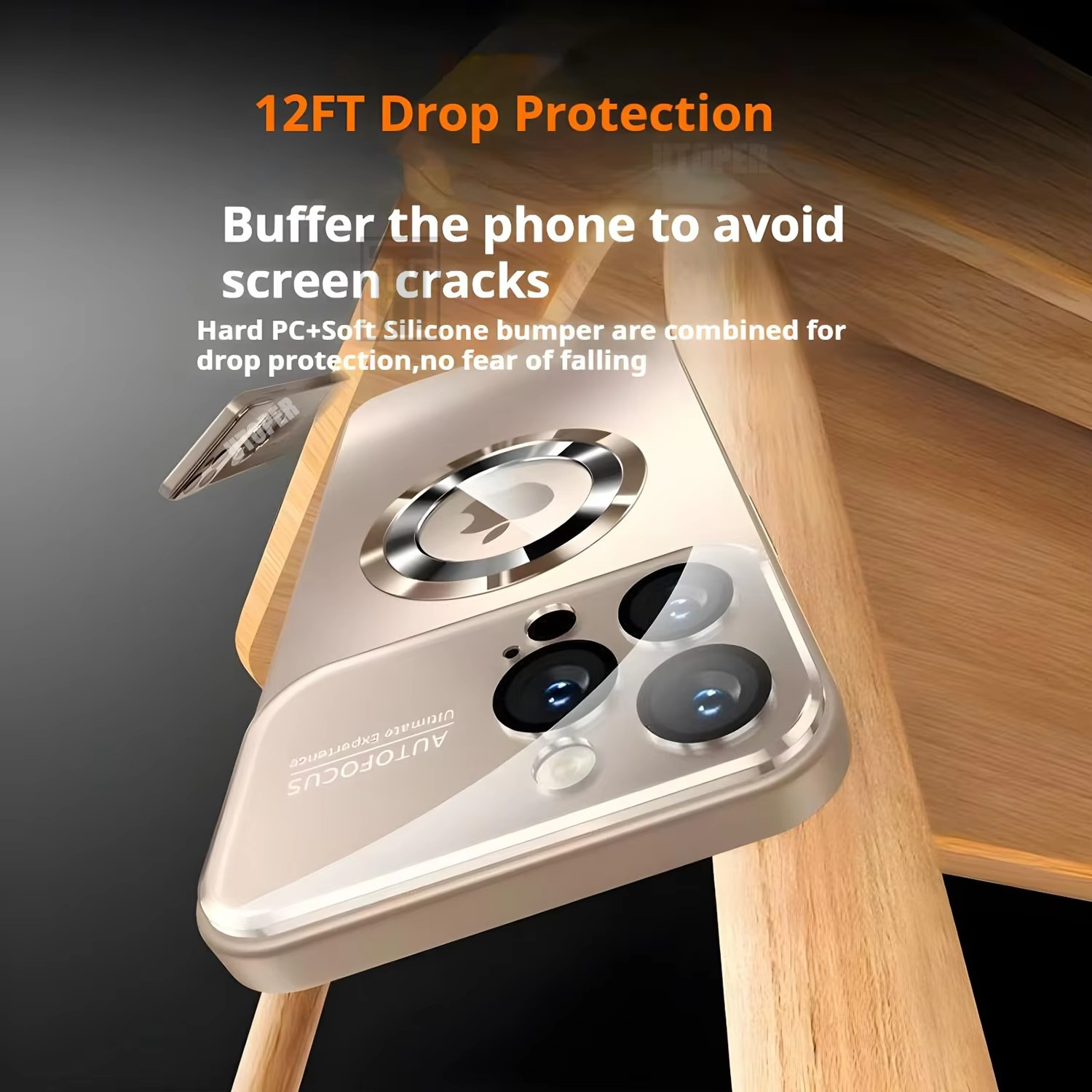 Luxury Large Window Magnetic iPhone Case — Magsafe Wireless Charging, Lens Protection, Shockproof Half-Wrapped Cover, Anti-Fingerprint, Non-Slip Finish