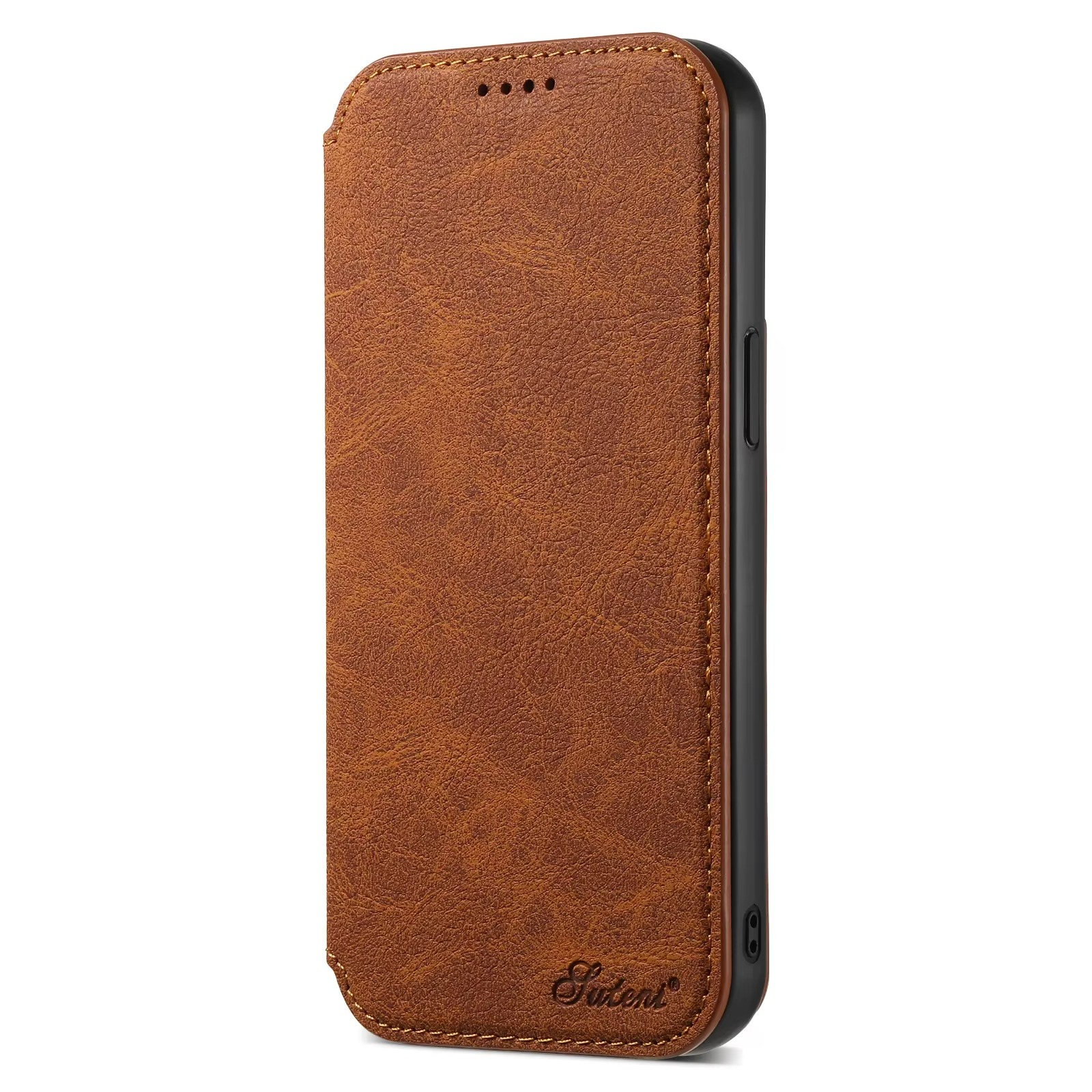 Luxury Leather Flip Wallet Phone Case for iPhone — Magnetic, Wireless Charging Compatible, Anti-Fingerprint, Dustproof, Card Holder, Kickstand, Non-Slip