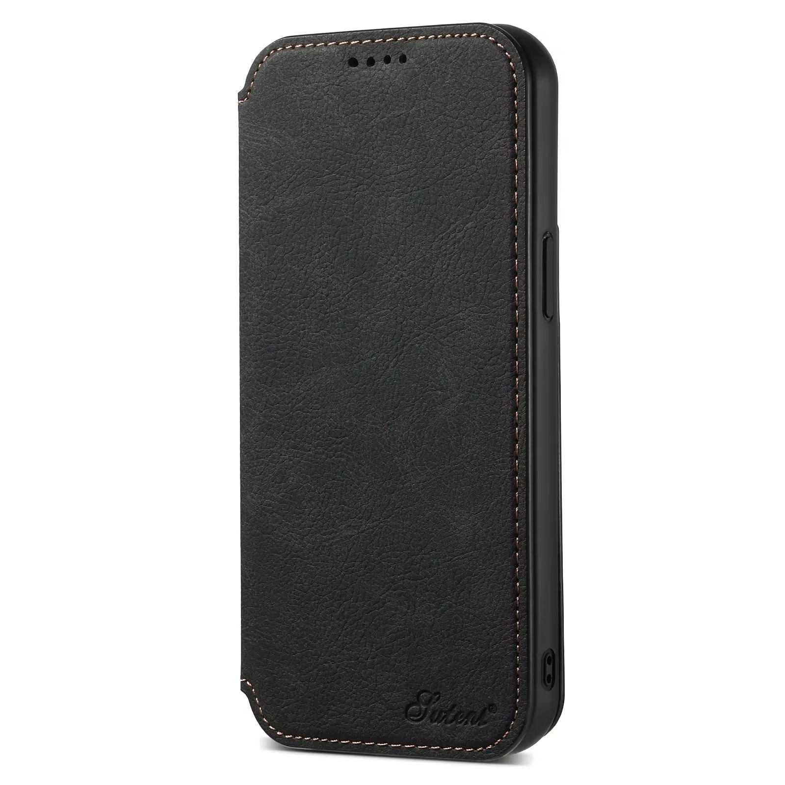 Luxury Leather Flip Wallet Phone Case for iPhone — Magnetic, Wireless Charging Compatible, Anti-Fingerprint, Dustproof, Card Holder, Kickstand, Non-Slip