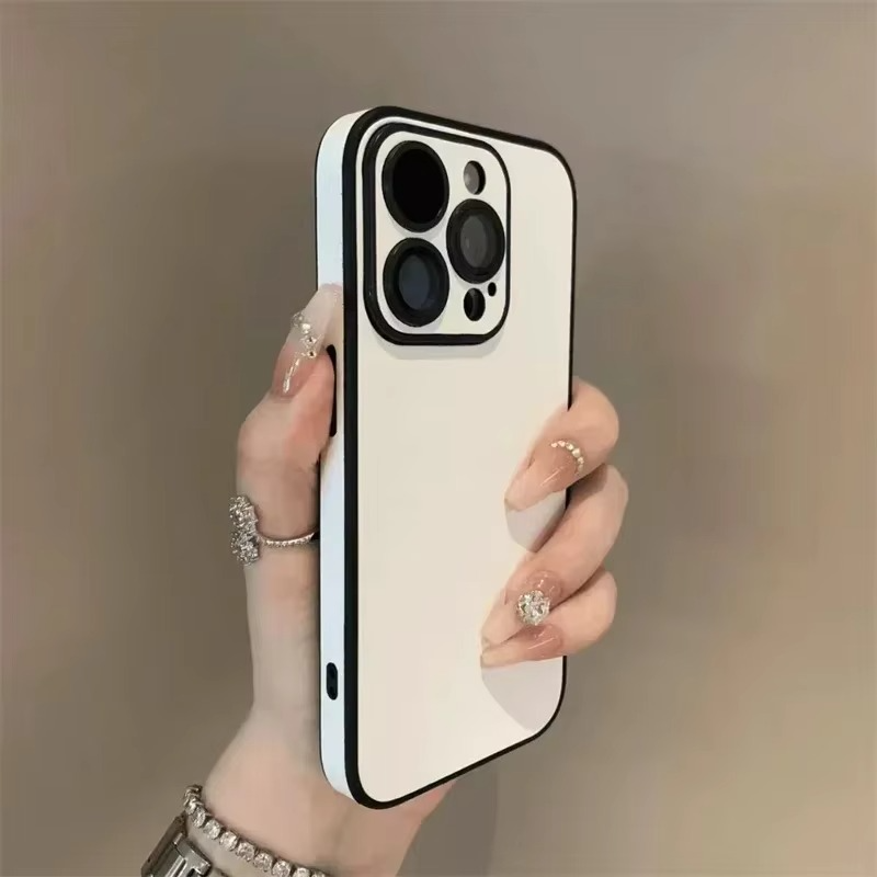 Luxury Leather iPhone Case — Soft Silicone Bumper, Shockproof Full Coverage, Anti-Fingerprint, Anti-Scratch, Dustproof, Lightweight Matte Finish