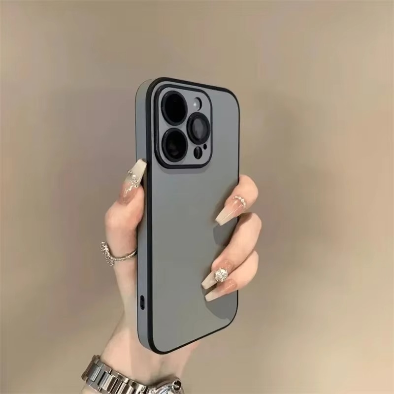 Luxury Leather iPhone Case — Soft Silicone Bumper, Shockproof Full Coverage, Anti-Fingerprint, Anti-Scratch, Dustproof, Lightweight Matte Finish