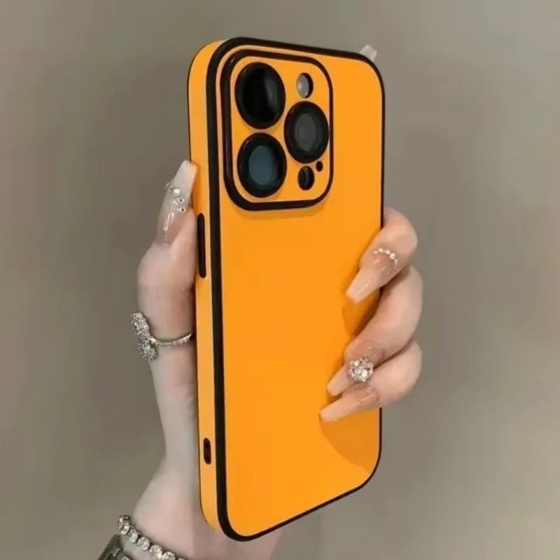 Luxury Leather iPhone Case — Soft Silicone Bumper, Shockproof Full Coverage, Anti-Fingerprint, Anti-Scratch, Dustproof, Lightweight Matte Finish