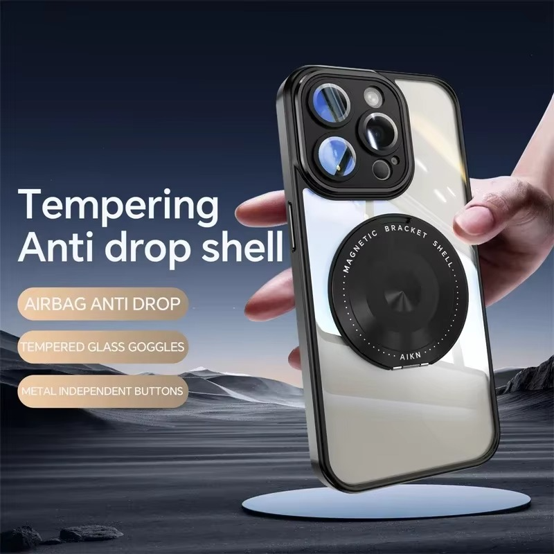 Premium Clear MagSafe iPhone Case — Neon Bumper Shockproof Armor, Wireless Charging Compatible, Anti-Scratch Transparent Protective Cover