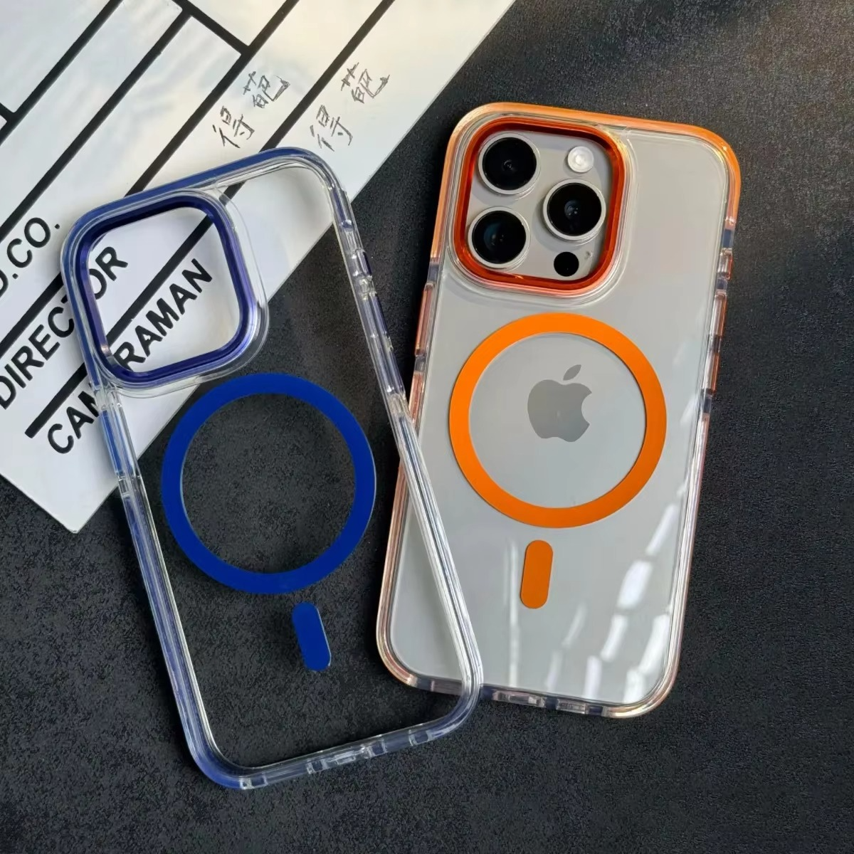 Luxury Magnetic Clear iPhone Case — Shockproof Air Cushion Bumper, MagSafe Compatible, Wireless Charging, PC + TPU, Anti-Scratch, Non-Slip